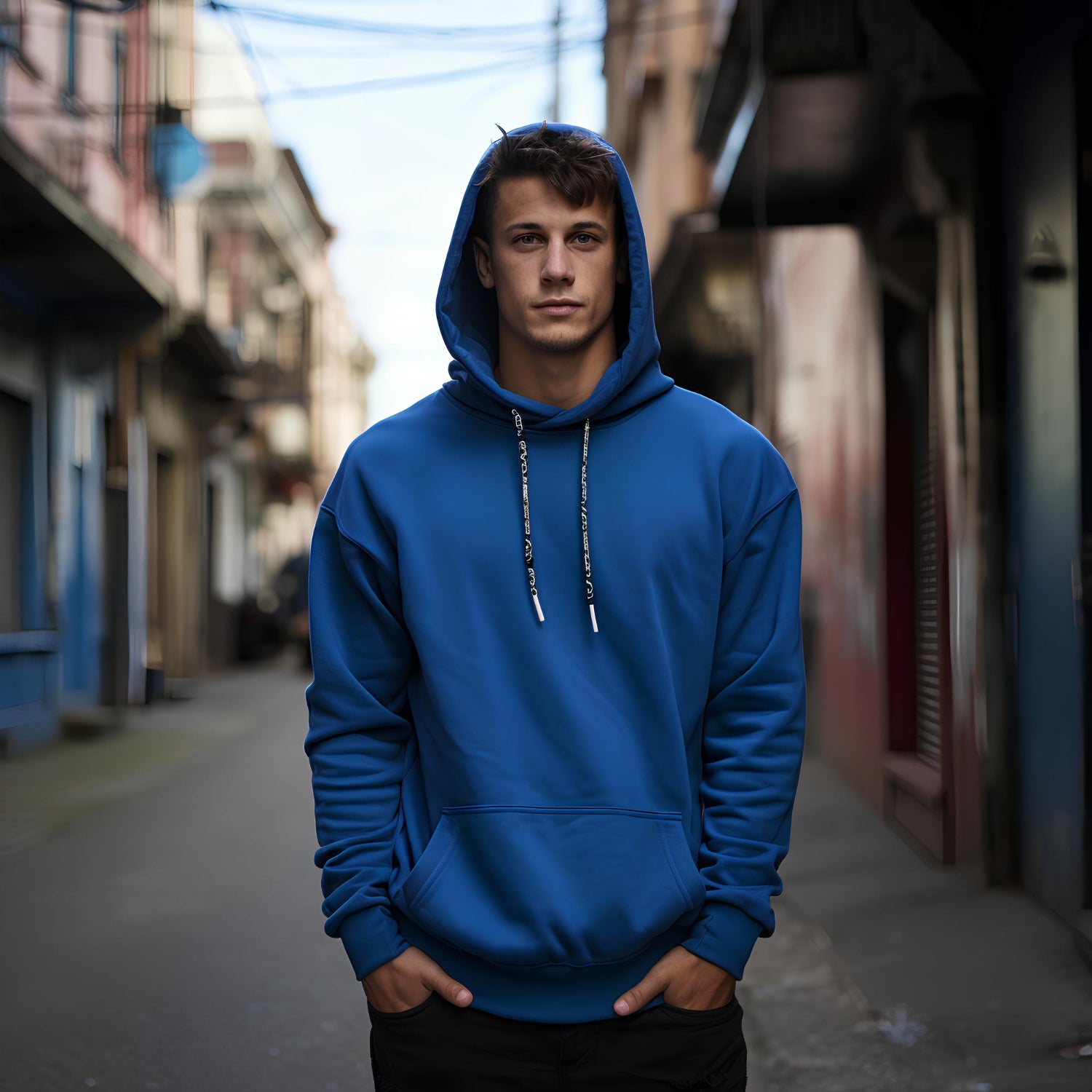 Casual Streetwear Hoodie – Navy Blue