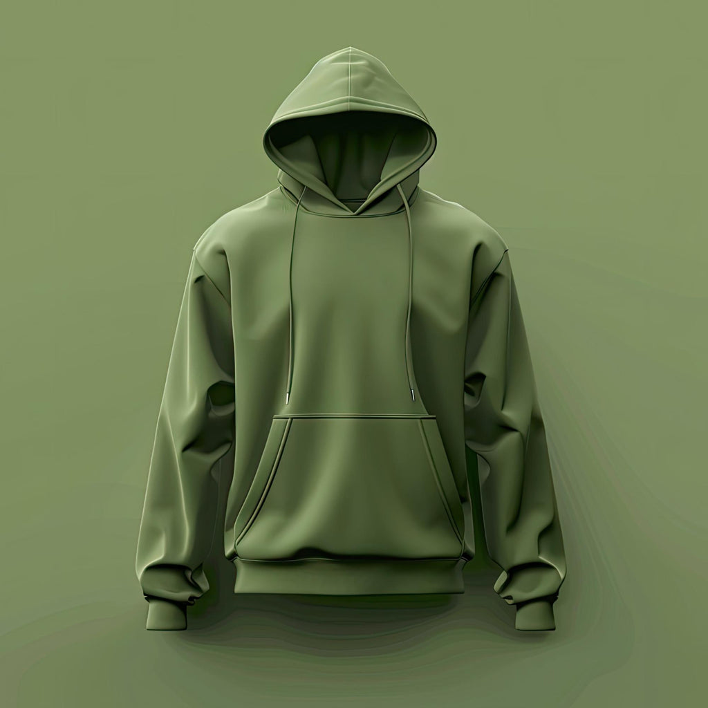 Minimal Logo Hoodie – Olive