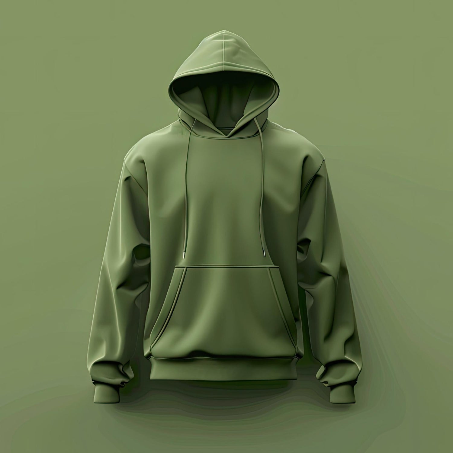 Minimal Logo Hoodie – Olive