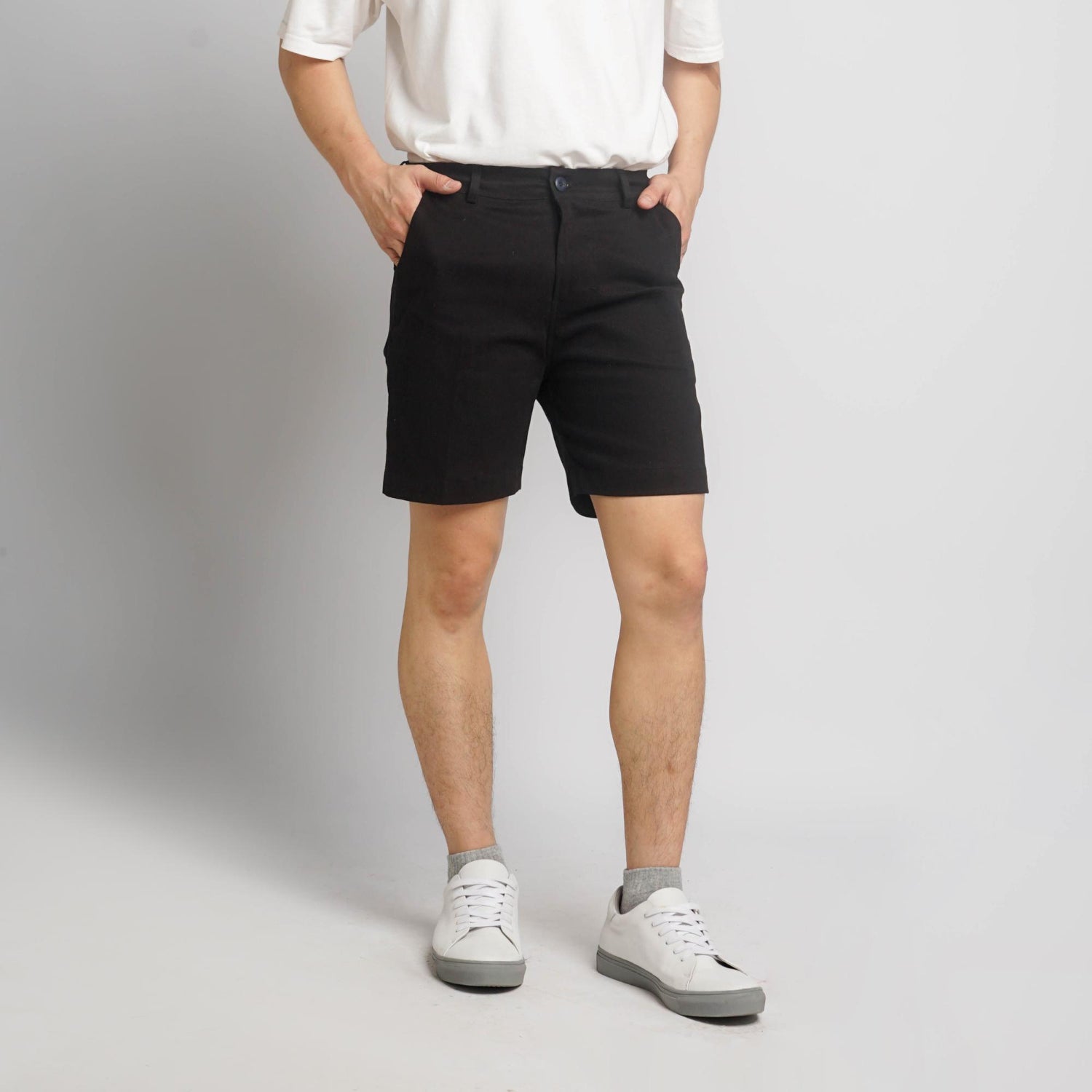 Cotton Lounge Shorts – Black