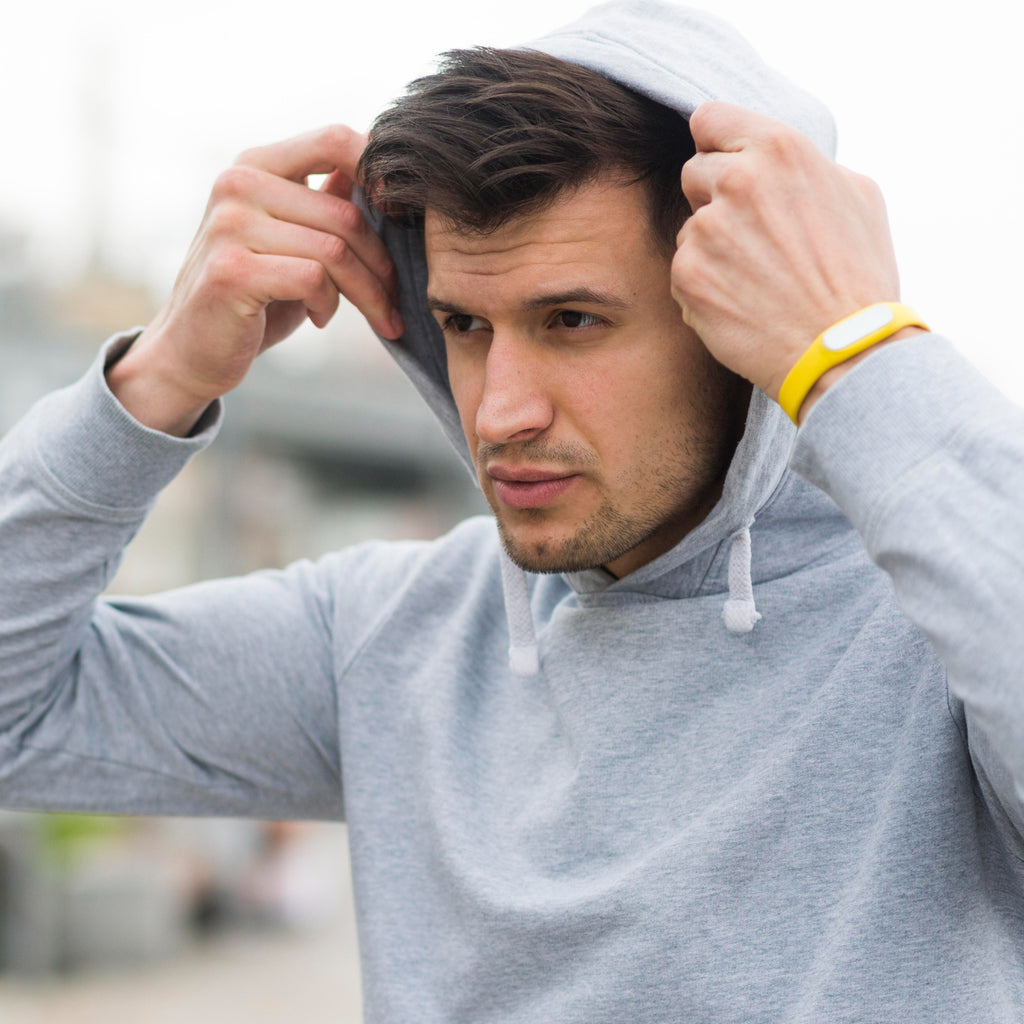Premium Zip Hoodie – Grey Melange