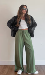 Jogger Style Track Pants – Olive