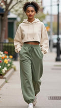 Jogger Style Track Pants – Olive