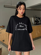 Casual Long Length T-Shirt – Black