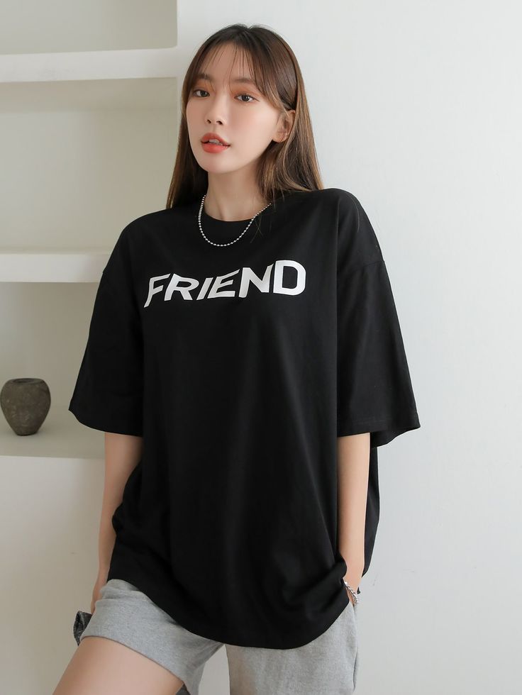 Casual Long Length T-Shirt – Black