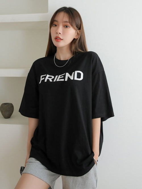 Casual Long Length T-Shirt – Black