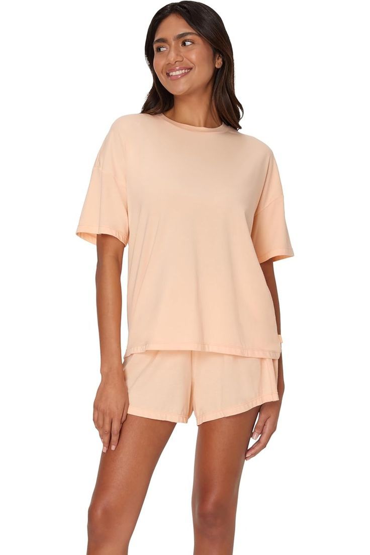 Comfort Lounge Sleep Tee – Peach