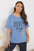 Printed Night Wear Tee – Blue
