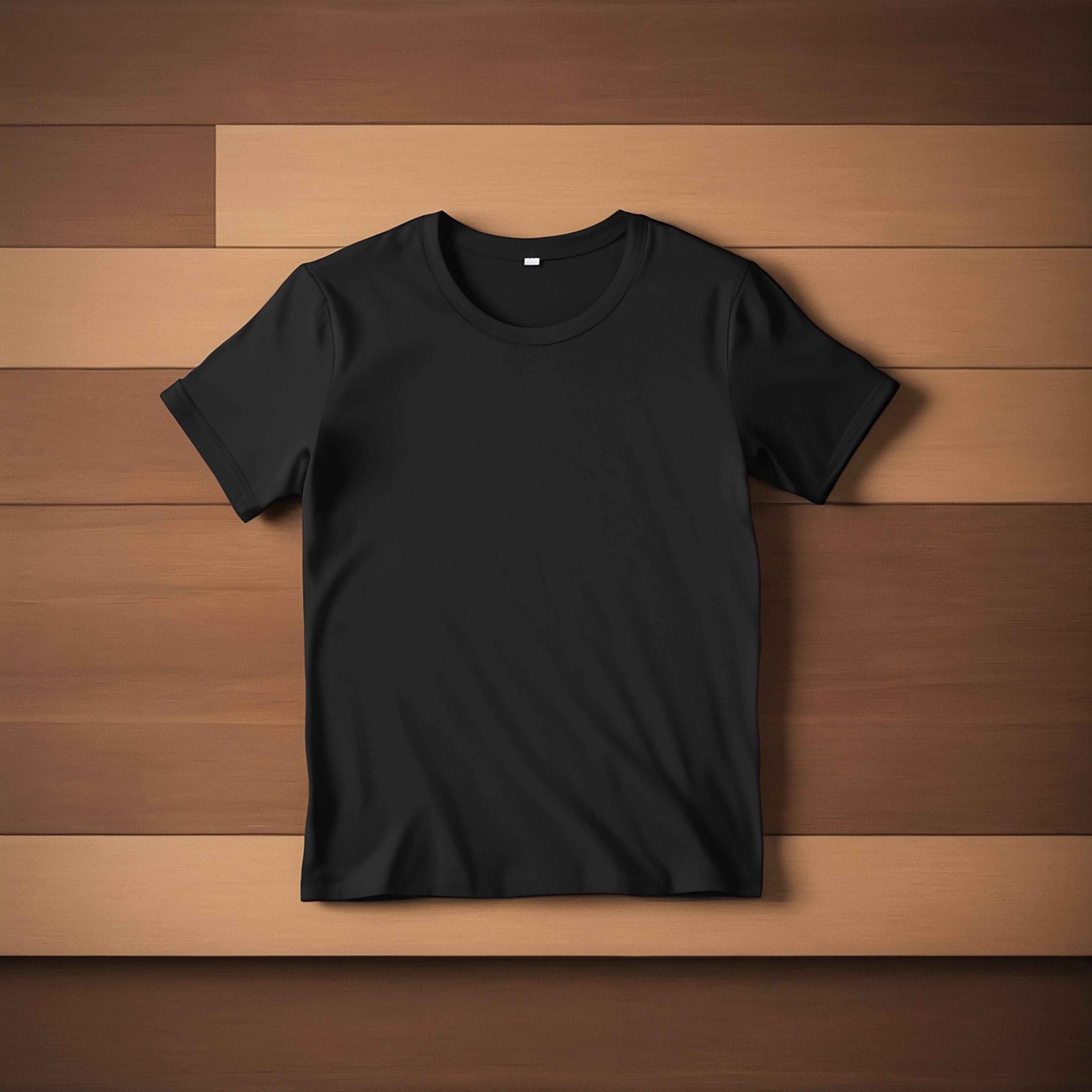 Classic Cotton Round Neck T-Shirt – Jet Black
