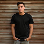 Classic Cotton Round Neck T-Shirt – Jet Black